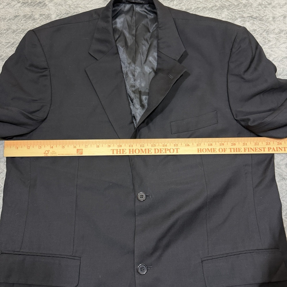 Mantoni 44R Black Super 140s Wool Mens Blazer Sport Coat Suit Jacket - Picture 9 of 14